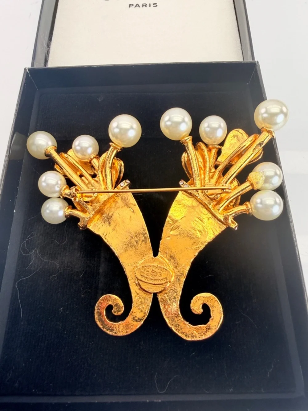 Vintage CHANEL Cornucopia Pearl Brooch Collectors Piece